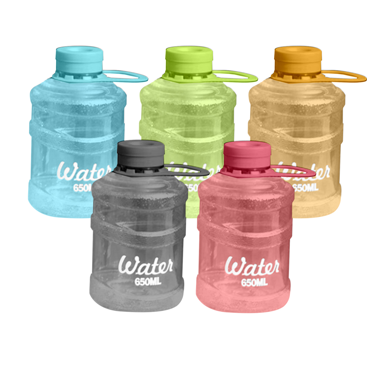 Mini Bucket Plastic Water Bottle (650ml)